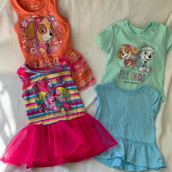 Toddler Girls Paw Patrol Outfit Blue Skye Shirt /& Heart Leggings 2T NWT